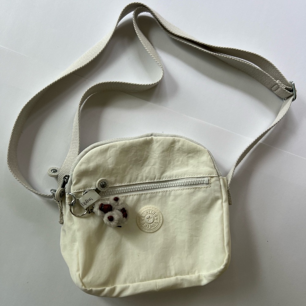 White Kipling bag